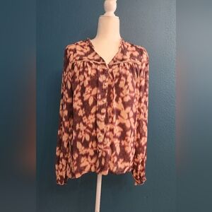 Studio B Button-Up Shirt with Pearl Accent